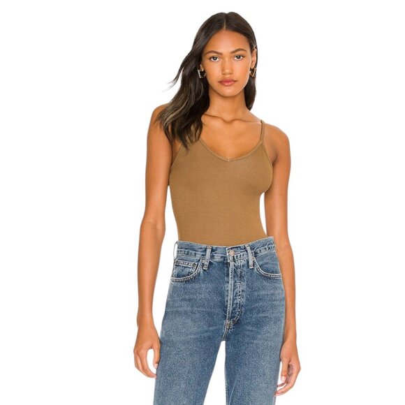Agolde Tops - Agolde Spaghetti V-Strap Bodysuit
